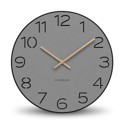 Cander Berlin MNU 2640 Y XXL Wanduhr lautlos 40 cm ohne Ticken analog Wohnzimmer modern Vintage grau schwarz Holz-Zeiger Cander Berlin MNU 2640 Y XXL Wanduhr lautlos 40 cm ohne Ticken analog Wohnzimmer modern Vintage grau schwarz Holz-Zeiger von Cander Berlin