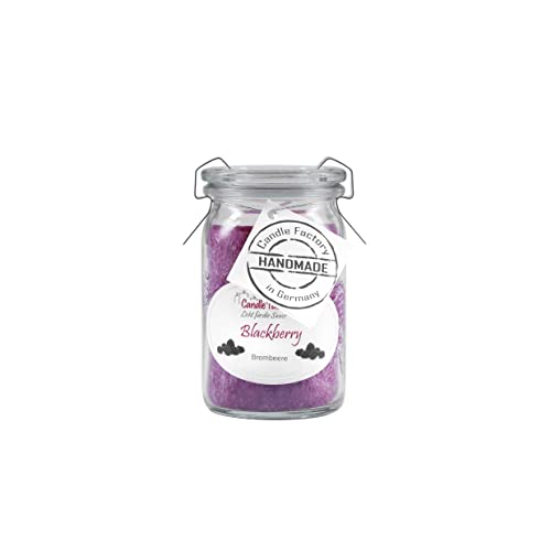 Candle Factory Baby Jumbo Duftkerze aus pflanzlichem Stearin im hitzebeständigen Glas der Marke Weck®, bis zu 24h Brennzeit, Duft: Blackberry von Candle Factory