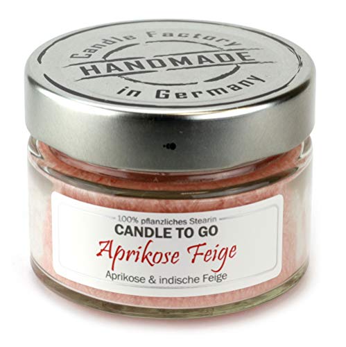 Candle Factory Candle to GO Verschiedene Sorten aus Stearin im Glas mit Schraubverschluß (Aprikose Feige) von Candle Factory
