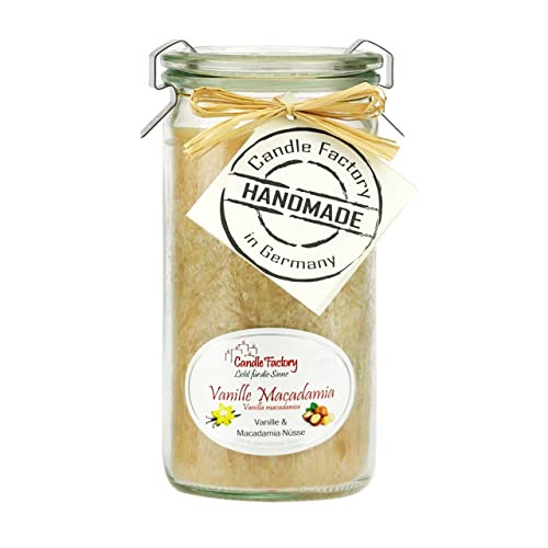 Mini-Jumbo Kerze im Weck-Glas in tollen Farben Duft: Vanille-Macadamia von Candle Factory