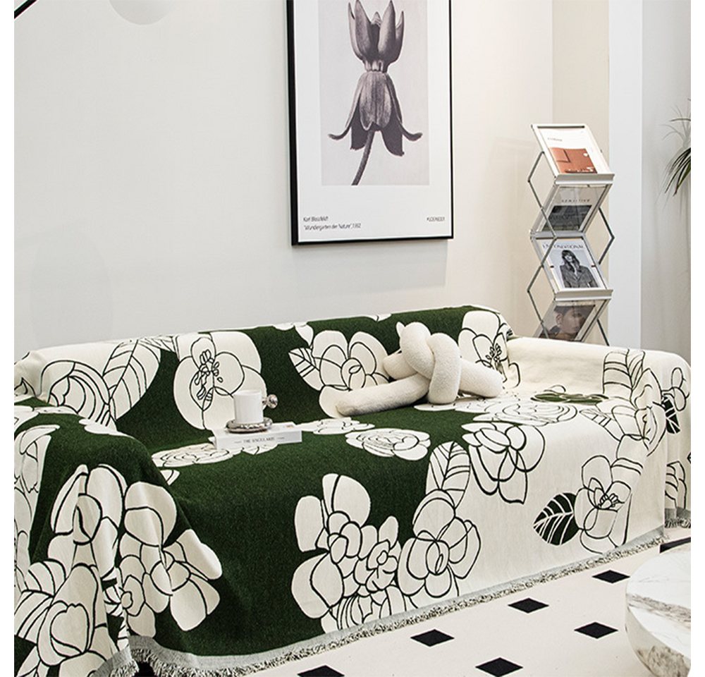 Sofaschoner Camellia sofffilt filt filt hörnsoffa halkfri sofffilt i ett stycke Candyse, Sofa Handtuch Ein Stück Sofa Abdeckung Mehrere Größen Optionen von Candyse