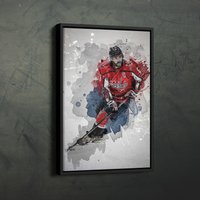 Alexanderovechkin Poster Washington Capitals Nhl Gerahmte Wand Kunst Home Decor Leinwand Druck Kunstwerk von CanvasMiracle