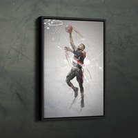 Damian Lillard Poster Portland Trail Blazers Nba Gerahmte Wand Kunst Home Decor Leinwand Druck Kunstwerk von CanvasMiracle