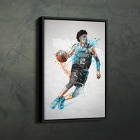 Lamelo Ball Poster Charlotte Hornets Nba Gerahmte Wand Kunst Home Decor Leinwand Druck Kunstwerk von CanvasMiracle