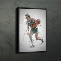 Larry Bird Poster Boston Celtics Nba Gerahmte Wand Kunst Home Decor Leinwand Druck Kunstwerk von CanvasMiracle