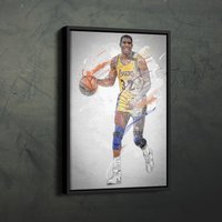 Magic Johnson Poster Los Angeles Lakers Nba Gerahmt Wand Kunst Home Decor Leinwand Druck Kunstwerk von CanvasMiracle