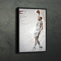 Tim Duncan Poster Dunk San Antonio Spurs Nba Gerahmt Wand Kunst Home Decor Leinwand Druck Kunstwerk von CanvasMiracle