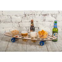 Geschenke Für Ihn Zwei Biergläser Flug Board/Pub Dekor Skateboard Deck Stehtisch Bier Tablett Kunst Valentinstag Geschenk von CapsBoardStore