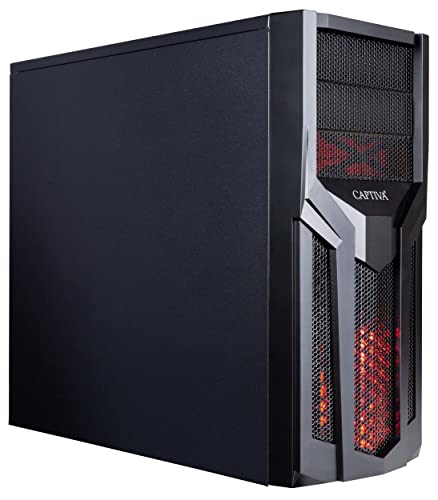 Captiva Power Starter I66-706 | AMD R3 4300GE | A520M Mainboard | Radeon Graphics | 16GB DDR4 RAM | SSD 1TB M.2 | ohne HDD | Luftkühlung | Red LED | Windows 11 Home | Office PC von Captiva