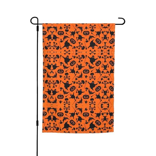 Halloween Urlaub Gartenflaggen 30,5 x 45,7 cm, doppelseitiger Druck, dekorative Flaggen für Außendekoration für alle Jahreszeiten von CarXs