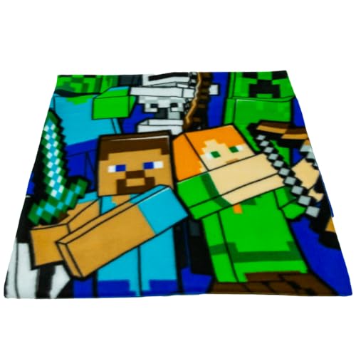 Carbotex Minecraft Fleecedecke Kuscheldecke Schmusedecke 110 x140cm von Carbotex