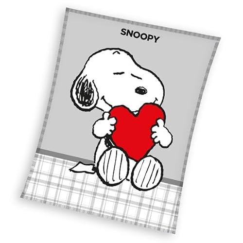 Carbotex Snoopy Fleecdecke Kuscheldecke 150 x 200 cm SNO213029 von Carbotex