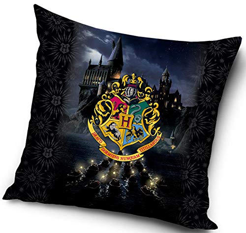 Harry Potter Kissenhülle Kissenbezug 40x40 cm (Wappen Blaugelb) von Carbotex