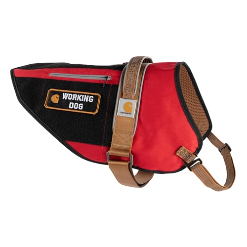 Carhartt Pet Vests, Service Dog Harness, L, High Risk Red/Carhartt Brown von Carhartt