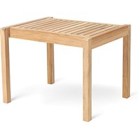 Carl Hansen - AH911 Outdoor Beistelltisch, 59.5 x 48.5 cm, Teak unbehandelt von Carl Hansen