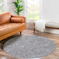 Carpet City Hochflor-Teppich "City Shaggy", rund, Teppich Einfarbig Uni, besonders flauschig-weich von Carpet City