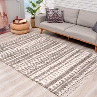 Carpet City Hochflor-Teppich "Pulpy 542", rechteckig, besonders weich, mit Fransen, Ethno Look von Carpet City