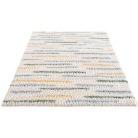 Carpet City Hochflor-Teppich "Pulpy 562", rechteckig, besonders weich, Streifen-Optik, ideal für Wohnzimmer & Schlafzimmer von Carpet City