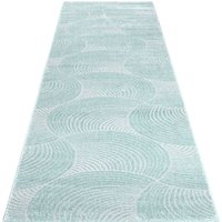 Carpet City Läufer "Friseé-Teppich FANCY 647", rechteckig, Kurzflor,3D-Optik,Kreisförmiges Muster, Wohnzimmer,Schlafzimmer von Carpet City