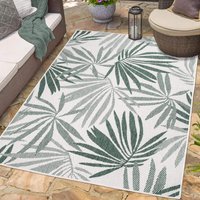 Carpet City Outdoorteppich "DUO RUG 5771", rechteckig, Wendeteppich Wetterfest In- & Outdoor, Balkon, Terrasse, Wohnzimmer von Carpet City