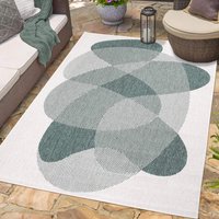 Carpet City Outdoorteppich "DUO RUG 5835", rechteckig, Wendeteppich Wetterfest In- & Outdoor, Balkon, Terrasse, Wohnzimmer von Carpet City