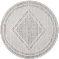 Carpet City Teppich "LINDO 8853", rund, Kurzflor, Hochtief-Muster/ 3D-Effekt, Boho-Stil, Wohnzimmer von Carpet City