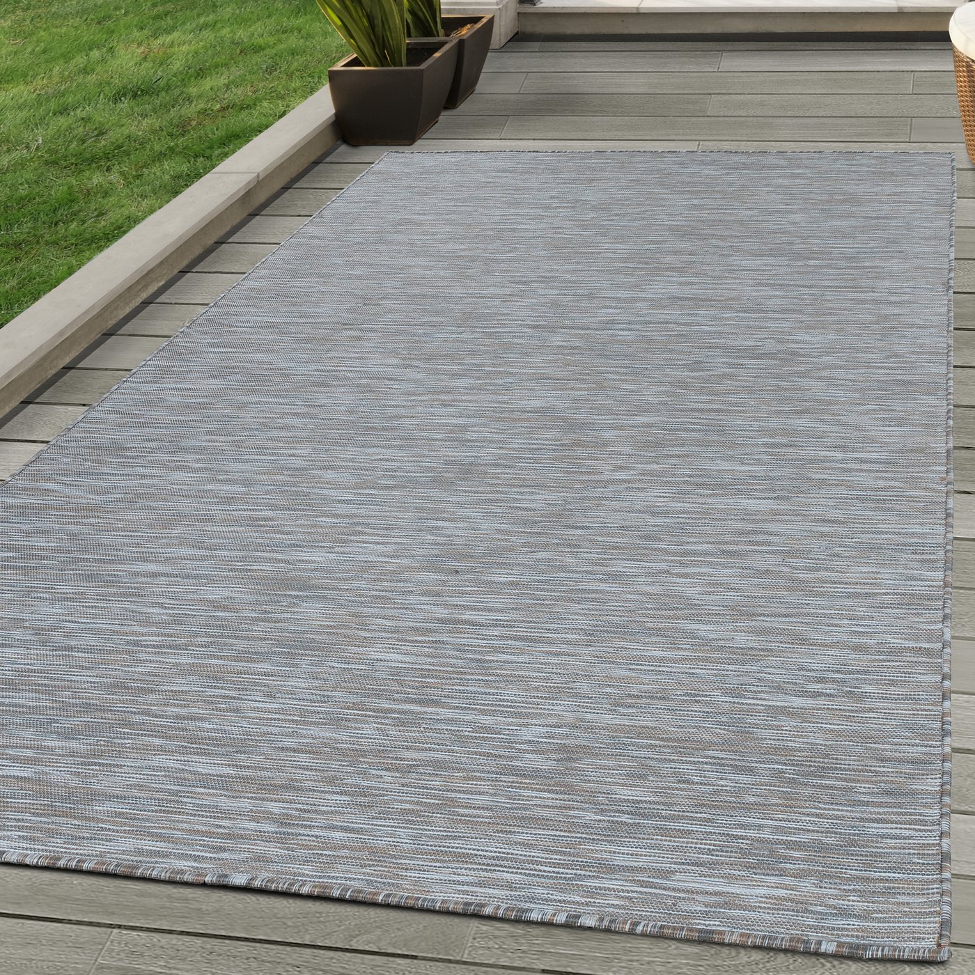 Outdoorteppich Unicolor - Einfarbig, Carpettex, Läufer, Höhe: 7 mm, Outdoor Teppich Einfarbig Teppich für Küche Balkon Terrasse von Carpettex