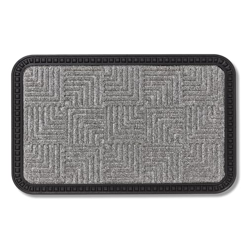 Carpido Fußmatte Außen & Innen - 40x60 cm - Silber Muster - Sauberlauf Türmatte rutschfest - Schmutzfangmatte sehr strapazierfähig - Fussmatte aussen Stufen Carpido Fußmatte Außen & Innen - 40x60 cm - Silber Muster - Sauberlauf Türmatte rutschfest - Schmutzfangmatte sehr strapazierfähig - Fussmatte aussen Stufen von Carpido