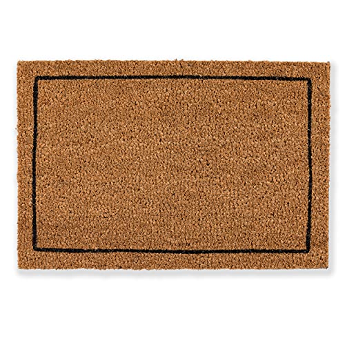 Carpido Fußmatte Kokos Rahmen Design – Sauberlauf 40x60 cm – Türmatte Innen Bereich – antibakterielle Kokosmatte – natürliches Material von Carpido