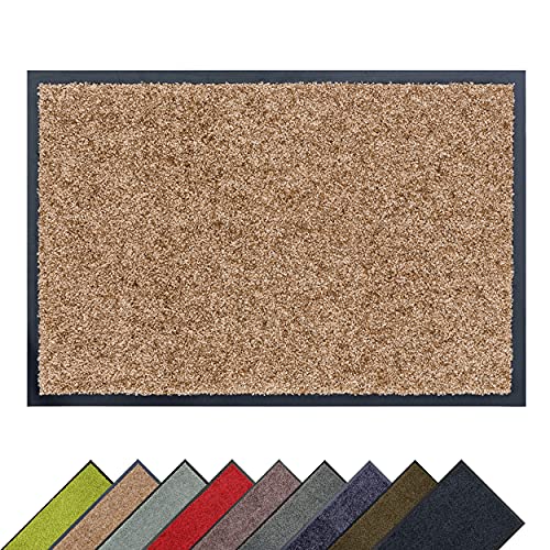 Carpido Fußmatte Sand – Eingangsmatte innen – Schmutzfangmatte 60x90 cm – Läufer Flur rutschfest – Wohnzimmer Deko - Türmatte Sauberlaufmatte von Carpido