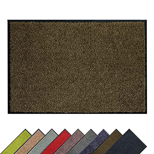 Carpido Fußmatte braun – Eingangsmatte innen – Schmutzfangmatte 40x60 cm – Läufer Flur rutschfest – Wohnzimmer Deko - Türmatte Sauberlaufmatte von Carpido