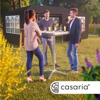 CASARIA® 2er Set Stehtisch Klappbar Höhenverstellbar 70cm / 115cm Hoch Aluminium Rund Ø 60cm Wetterfest Indoor Outdoor Bistrotisch Biertisch von Casaria