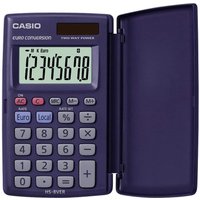 CASIO HS-8VERA Taschenrechner 8-stellig mit 360° umschlagbarer Schutzklappe, Solar-/Batteriebetrieb von Casio