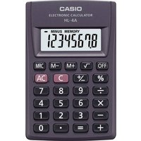 Casio HL-4A Taschenrechner Anthrazit Display (Stellen): 8 batteriebetrieben (B x H x T) 56 x 9 x 87m von Casio