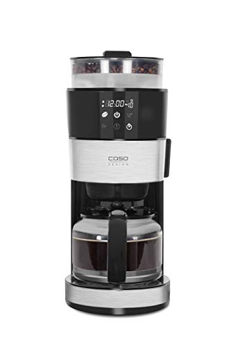 CASO Grande Aroma 100-Kaffeemaschine mit Edelstahlapplikationen für bis zu 10 Tassen Kaffee, Wassertank ca. 1,4 Liter mit Wasseranzeige, temperatur von 92 - 96 °C, Mit LED-Uhr und Startzeitvorwahl von Caso