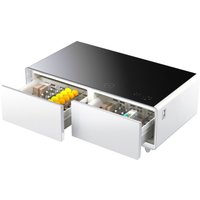 Caso Getränkekühlschrank "793 Sound & Cool White", 793, 46 cm hoch, 130,5 cm breit, Loungetisch mit Kühlfächern, Soundbar und Lademöglichkeiten von Caso