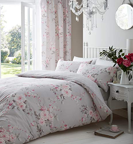 Catherine Lansfield Canterbury 135 x 200 cm Duvet Cover and 1 80 x 80 cm Pillowcase Grey von Catherine Lansfield