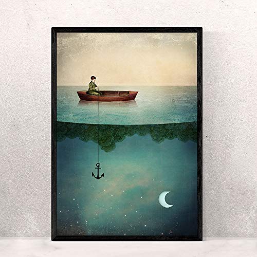 Cathrin Welz-Stein Hochwertiger Kunstdruck Poster Print – Dreamland - Künstlerin A3 – 297mm x 420mm Badezimmer Deko Bilder Wohnzimmer Poster & Kunstdrucke | Lieferung ohne Rahmen von Cathrin Welz-Stein