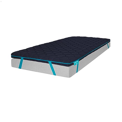 Cecotec Flow TopDeluxe Matratzenauflage, 90 x 200 cm, viskoelastischer Kern, rutschfest, mittlere Festigkeit, Höhe 7 cm, EasyClean Bezug, gepolstert, vakuumisoliert, milbendicht von Cecotec