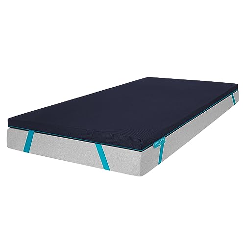 Cecotec Flow TopSerenity Matratzenauflage, 150 x 200 cm, 100% viskoelastischer Kern, rutschfest, mittlere Härte, Höhe 5 cm, Bezug EasyClean, Vakuumverpackung, Milben-System von Cecotec