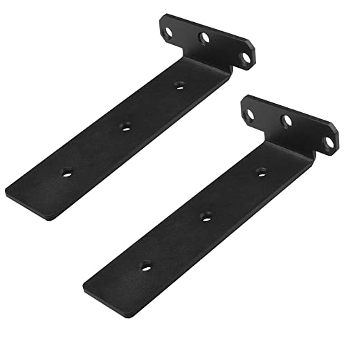 Celbon 2PC Verdickt Schwarz Regalhalterungen Edelstahl Wandmontiert Regalwinkel Klappbar Heavy Duty Regalhalterung Tabelle Unterstützung Klammer Klappkonsole für Wandregal von Celbon