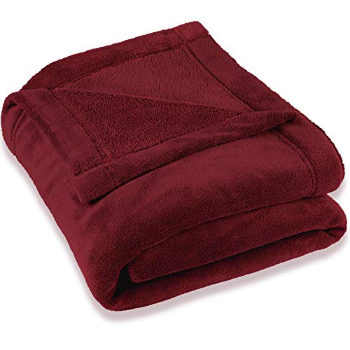 CelinaTex Flauschige Kuscheldecke XXL 220 x 240 cm Bordeaux rot Decke Sofa warm Wohndecke weich Mikrofaser Fleece Oeko-TEX Montreal von CelinaTex