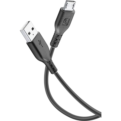 cellularline USBDATACMICROUSB3M USB-Kabel 3 m USB A Micro-USB B Schwarz – USB-Kabel (3 m, USB A, Micro-USB B, 2.0, Stecker/Stecker, schwarz) von cellularline