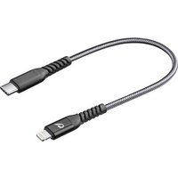 Cellularline USB-Kabel USB 2.0 USB-C® Stecker, Apple Lightning Stecker 0.15m Schwarz TETRACABC2LMFI von Cellularline