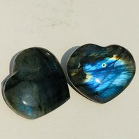 44G 2Pc Natürlicher Blauer Labradorit Quarzkristall Liebesherz Heilungsexemplar P7 von CelsestialCrystals