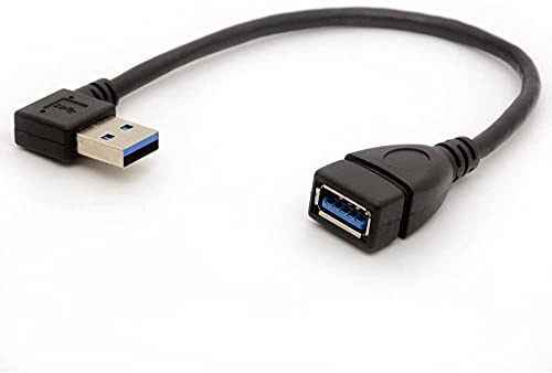 USB 3.0 Verlängerungskabel unten Winkel 90 Grad Adapter Typ A Stecker für weibliche Hochgeschwindigkeitsverbindung, Super schnelle 5Gbps Datenübertragung Sync Ladegerät Leitung (RIGHT) von Tomost