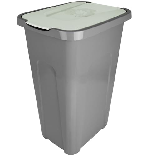 Centi Abfalltonne Recycling 30L in Pastell mit Farbauswahl Mülleimer mit Klappdeckel Abfalleimer (Pastellgrün) von Centi