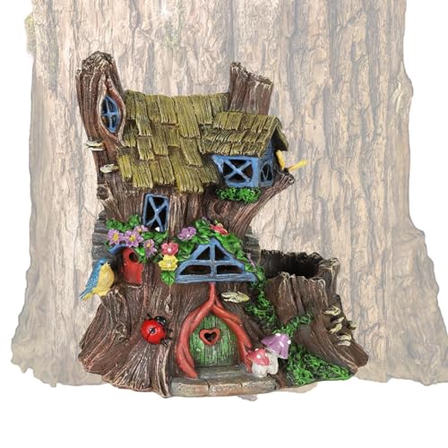 Ceolup Miniatur Fairy Gnome Home Fenster Und Tür, Garten Outdoor Statuen Bäume Dekoration Feentür Wichteltür Garten Türen Und Fenster Aus Harz, Gartendeko Figuren Statuen, Garten Dekoration Skulptur Statuen, TS0LO0FEQ5KR5Q74ATIL von Ceolup