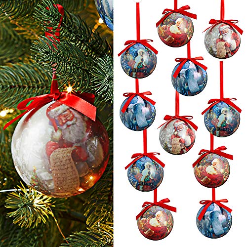 Nostalgie Christbaumkugel 12er Set 8 cm Weihnachtskugel Kugeln Weihnachten Weihnachtbaumkugeln (12 x Christbaumkugel nostalgisch) von Cepewa