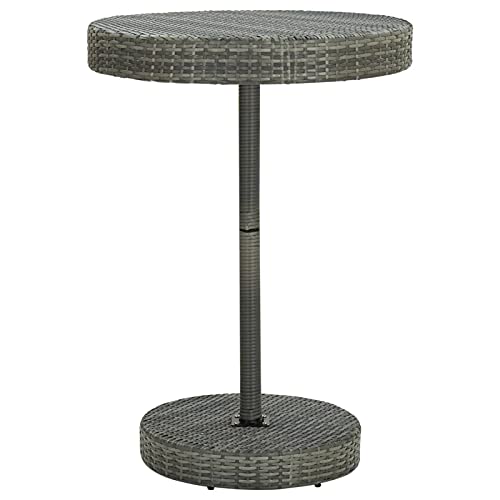 Chaduof Gartentisch, Klapptisch Garten, Balkontisch, Garten Tisch, Balkonmöbel, Tisch Klappbar, Grau 75,5x106 cm Poly Rattan von Chaduof